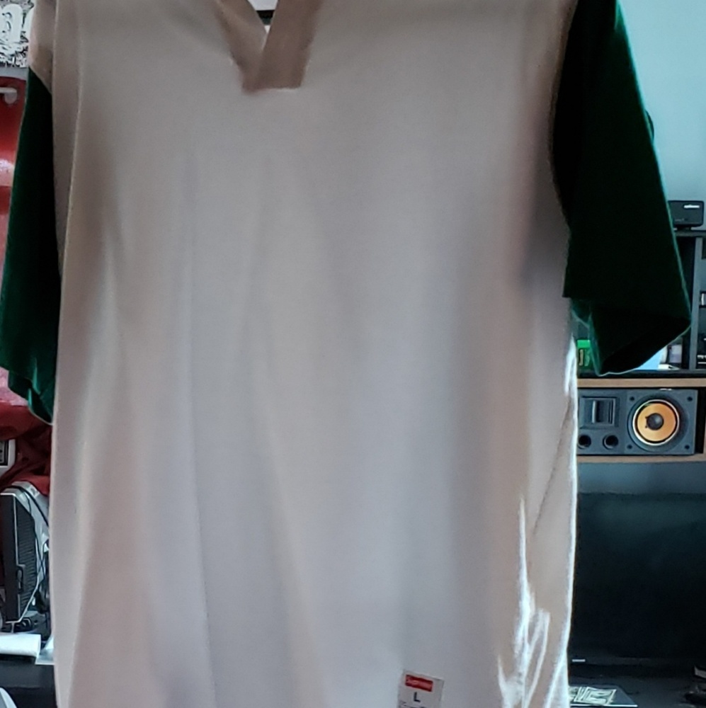 Supreme green baseball henley